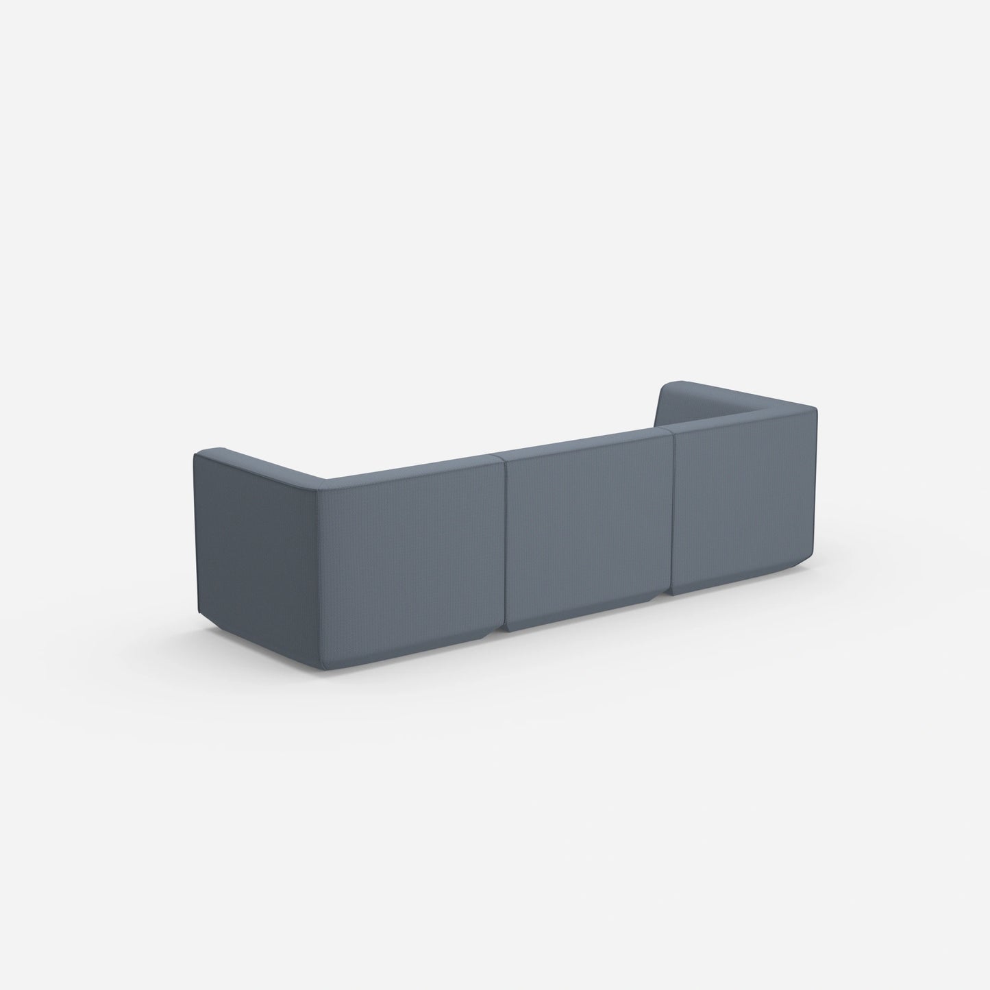 Modulares Sofa in Blau von hinten