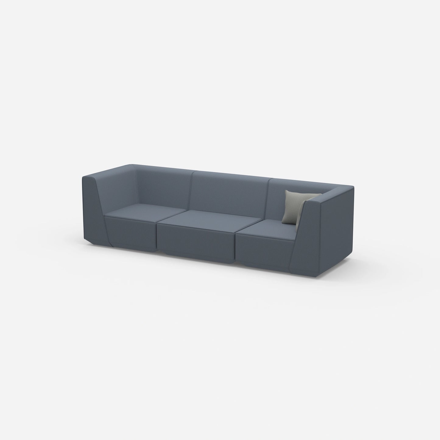 Modulares Sofa in Blau von der Seite