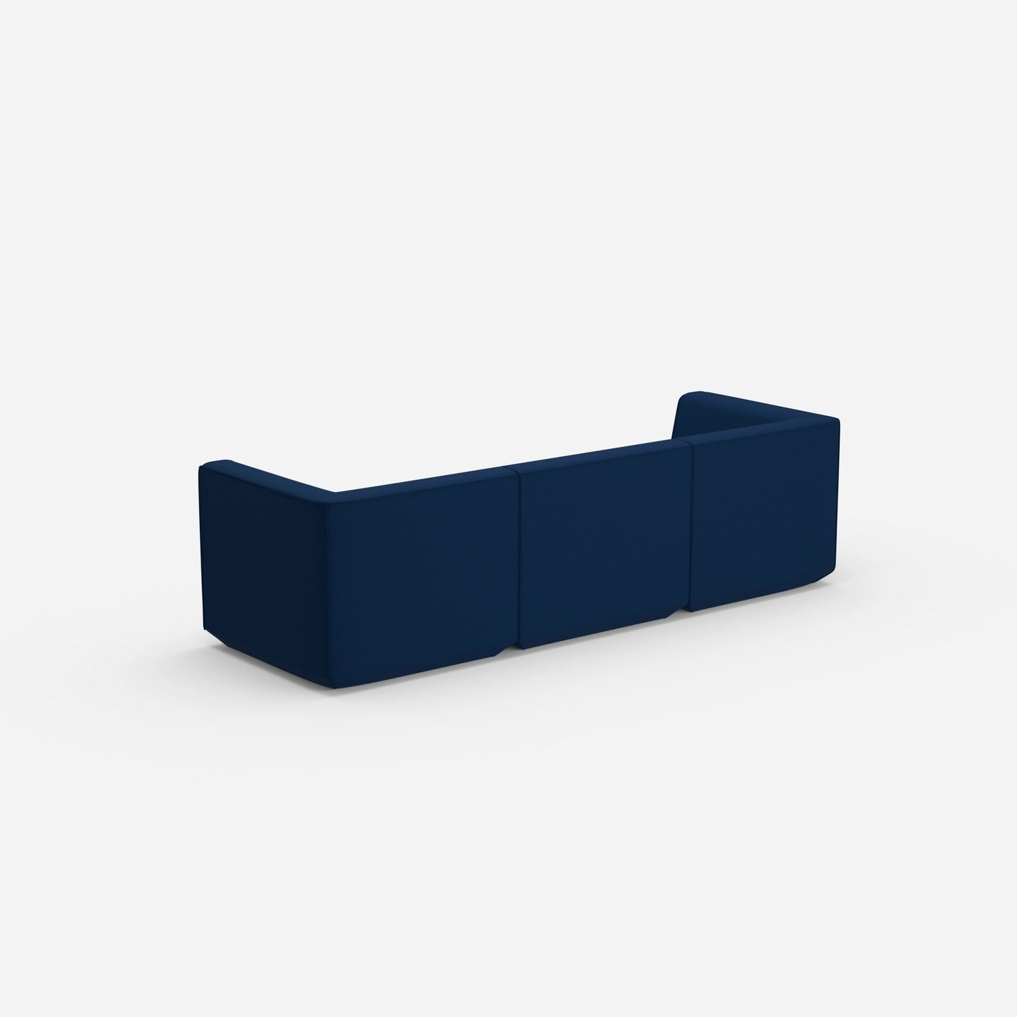 Modulares Sofa in Blau von hinten