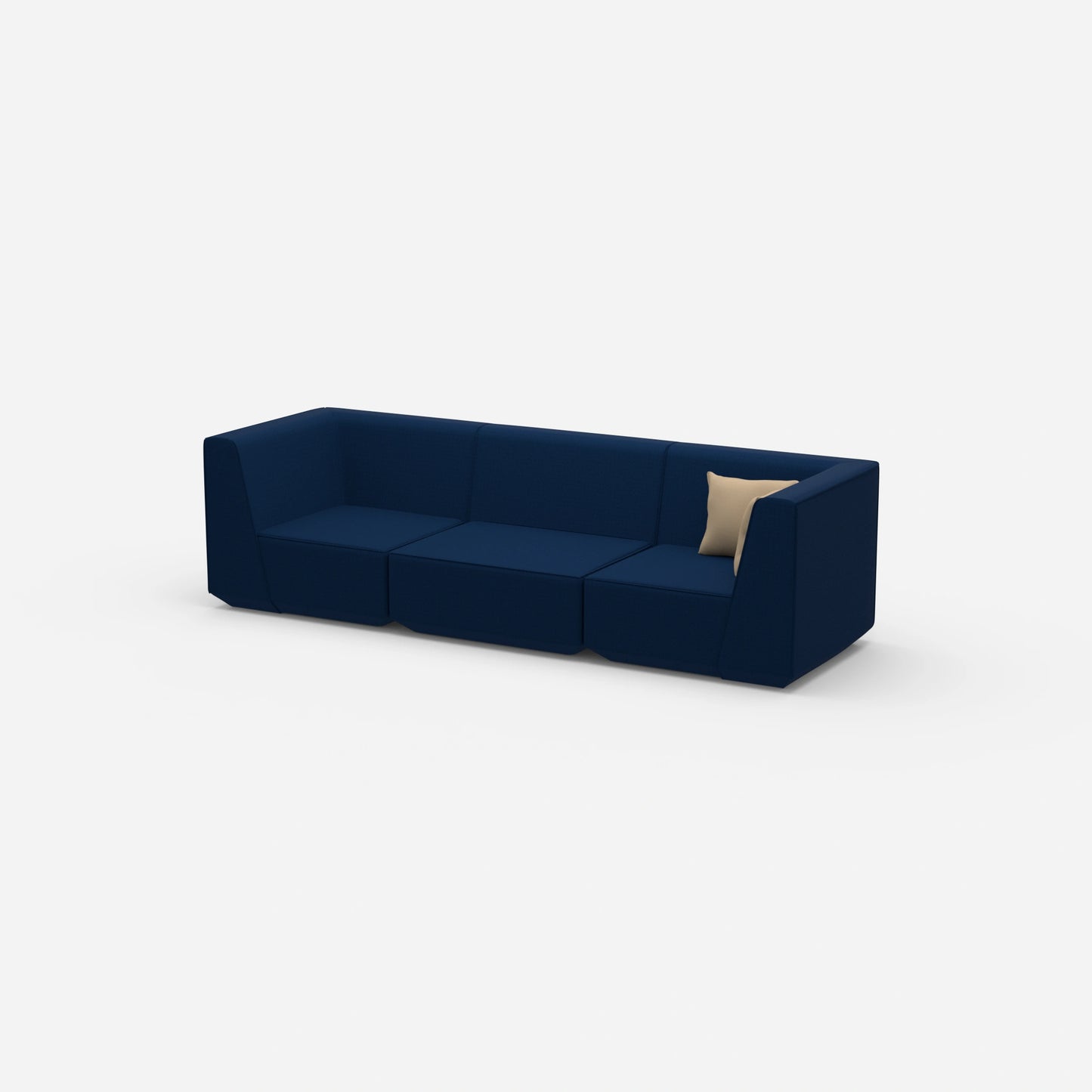 Modulares Sofa in Blau von der Seite