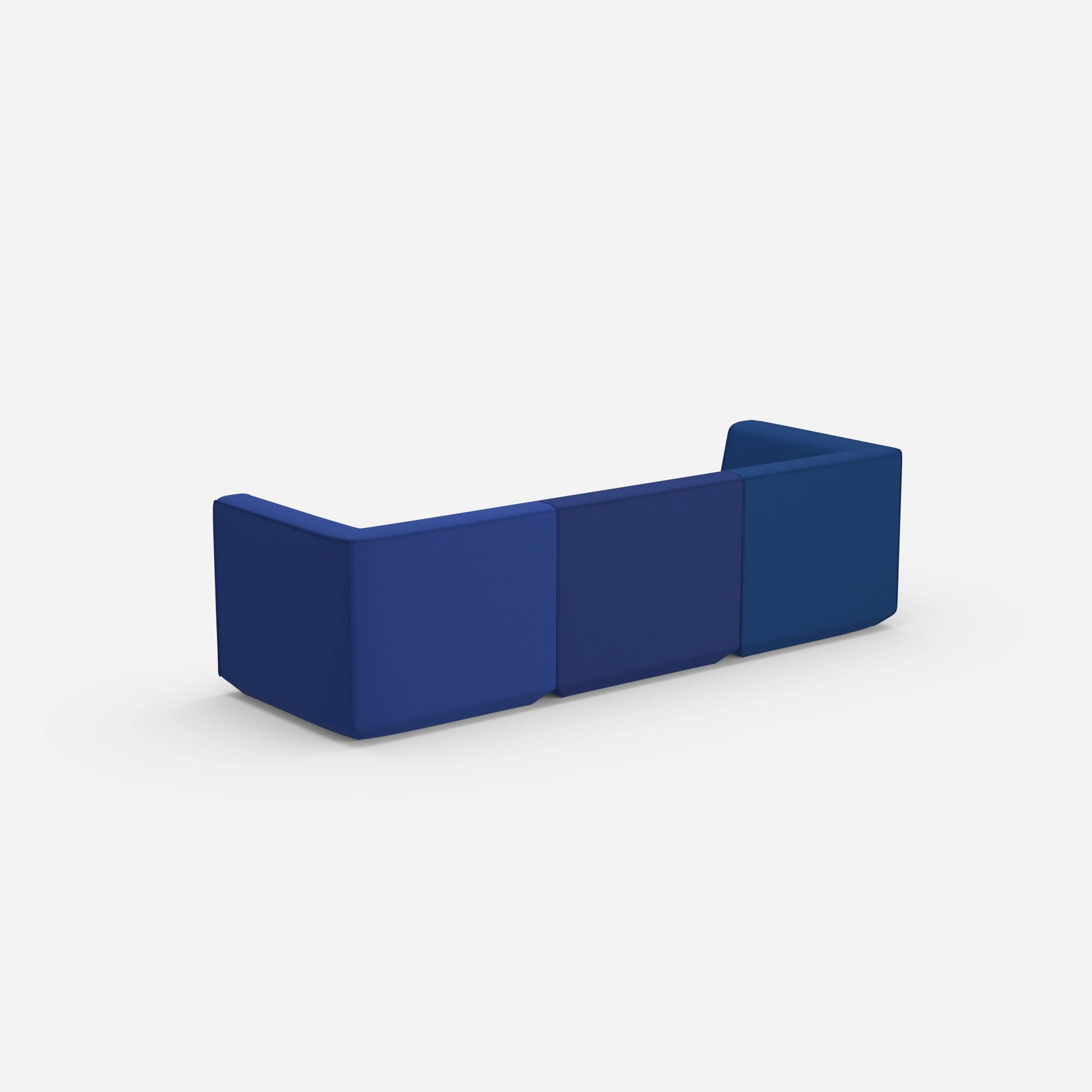 Modulares Sofa in Blau von hinten