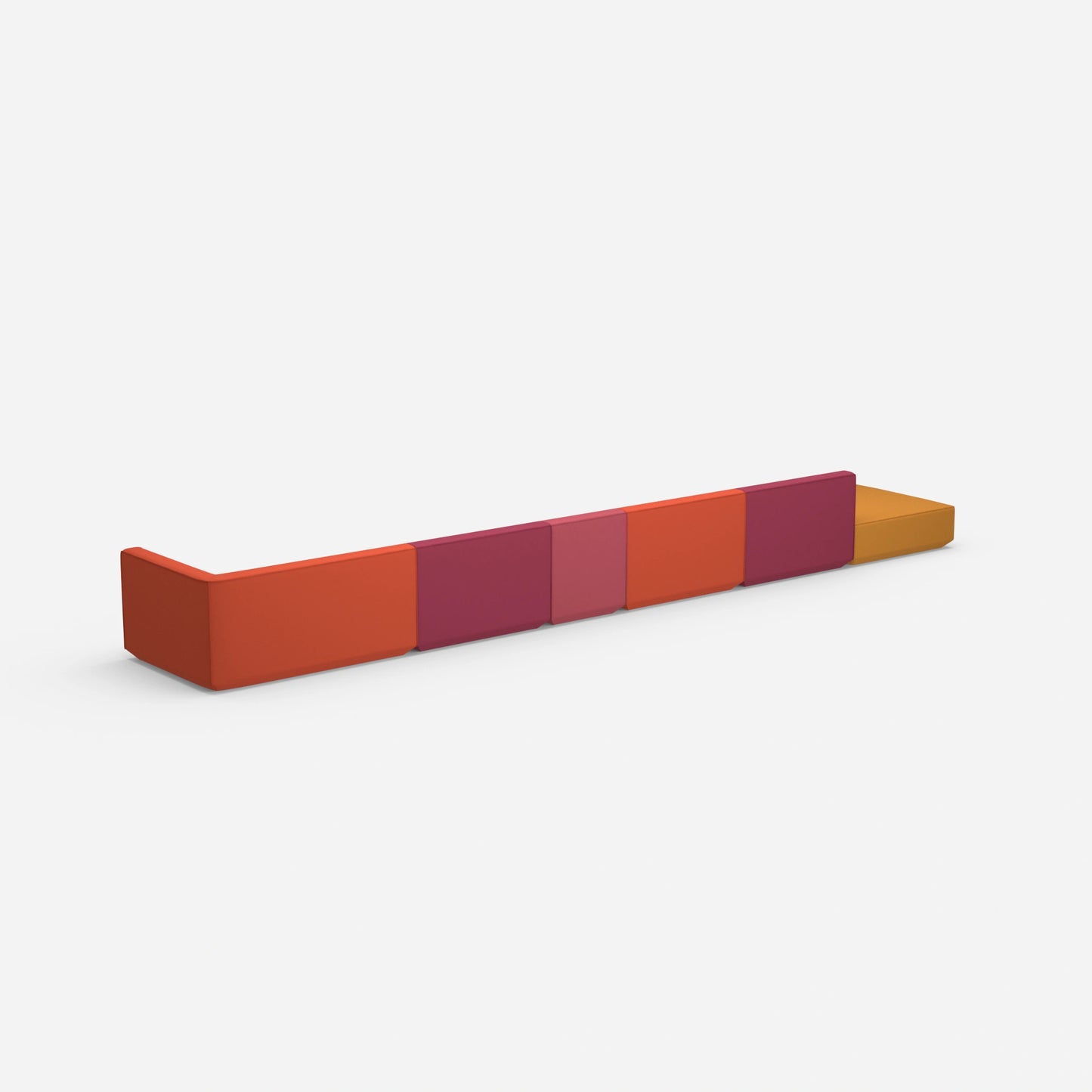 Modulares Sofa minimalistisch von hinten