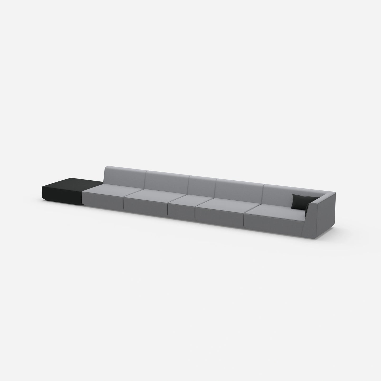 Modulares Sofa minimalistisch von der Seite