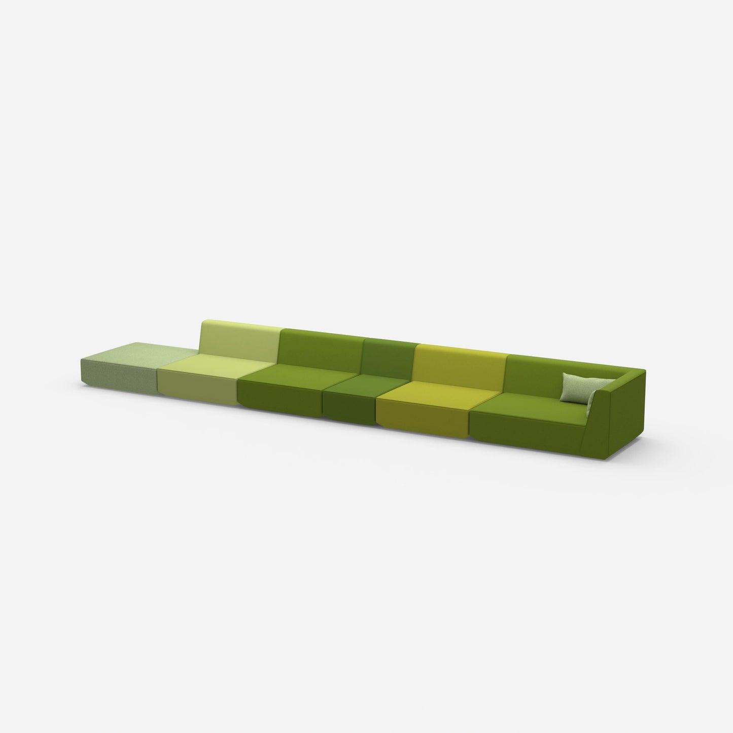 Modulares Sofa minimalistisch von der Seite