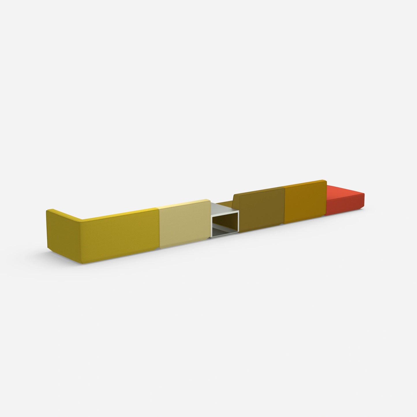 Modulares Sofa minimalistisch von hinten
