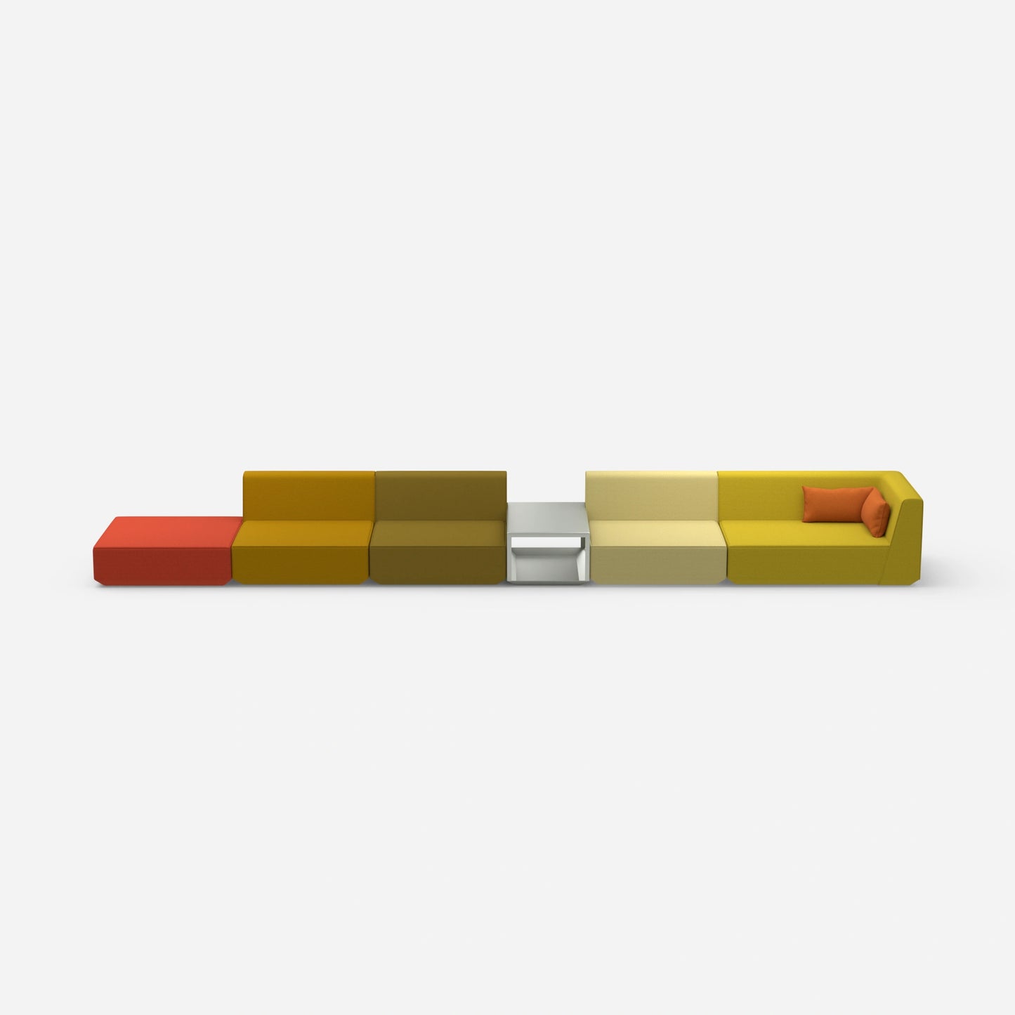 Modulares Sofa minimalistisch von vorne