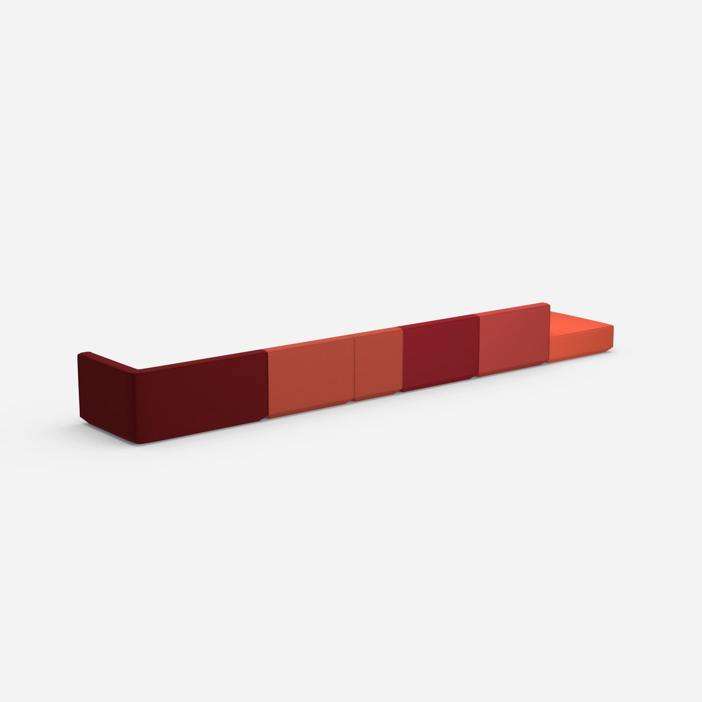 Modulares Sofa minimalistisch von hinten