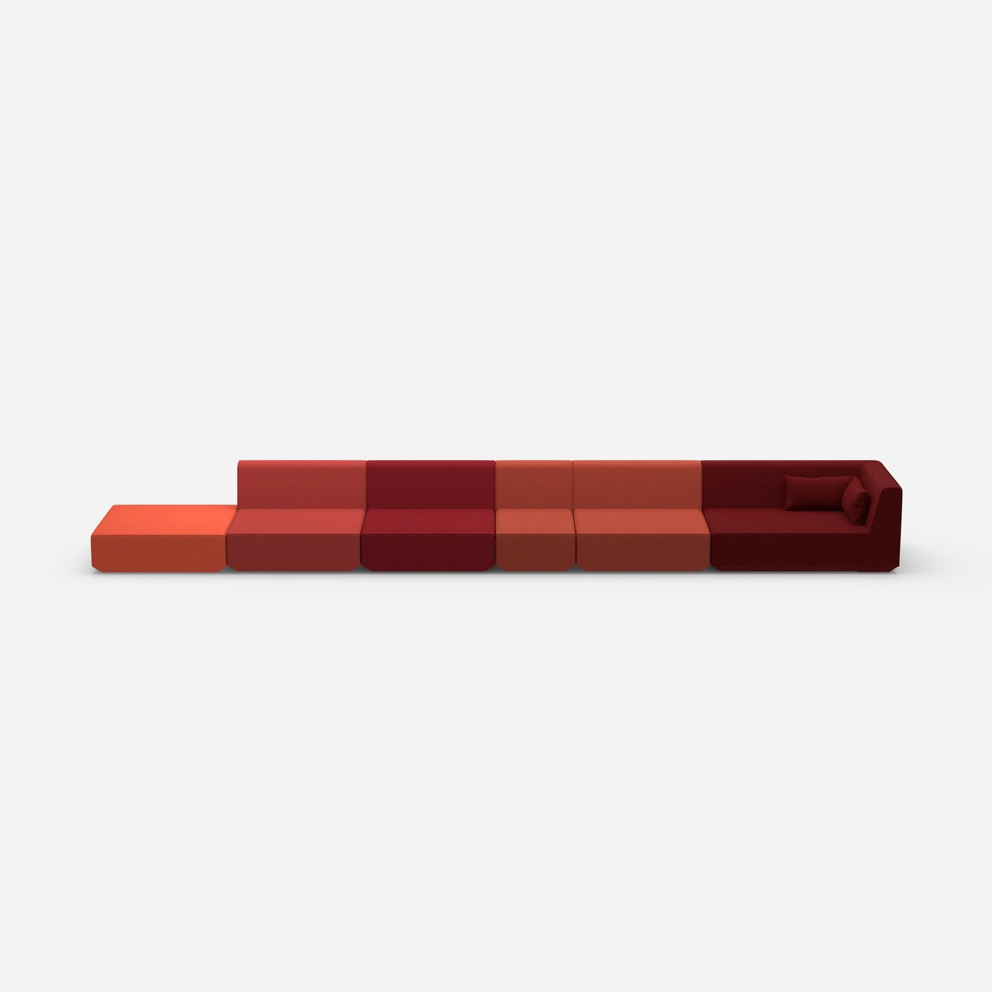 Modulares Sofa minimalistisch von vorne