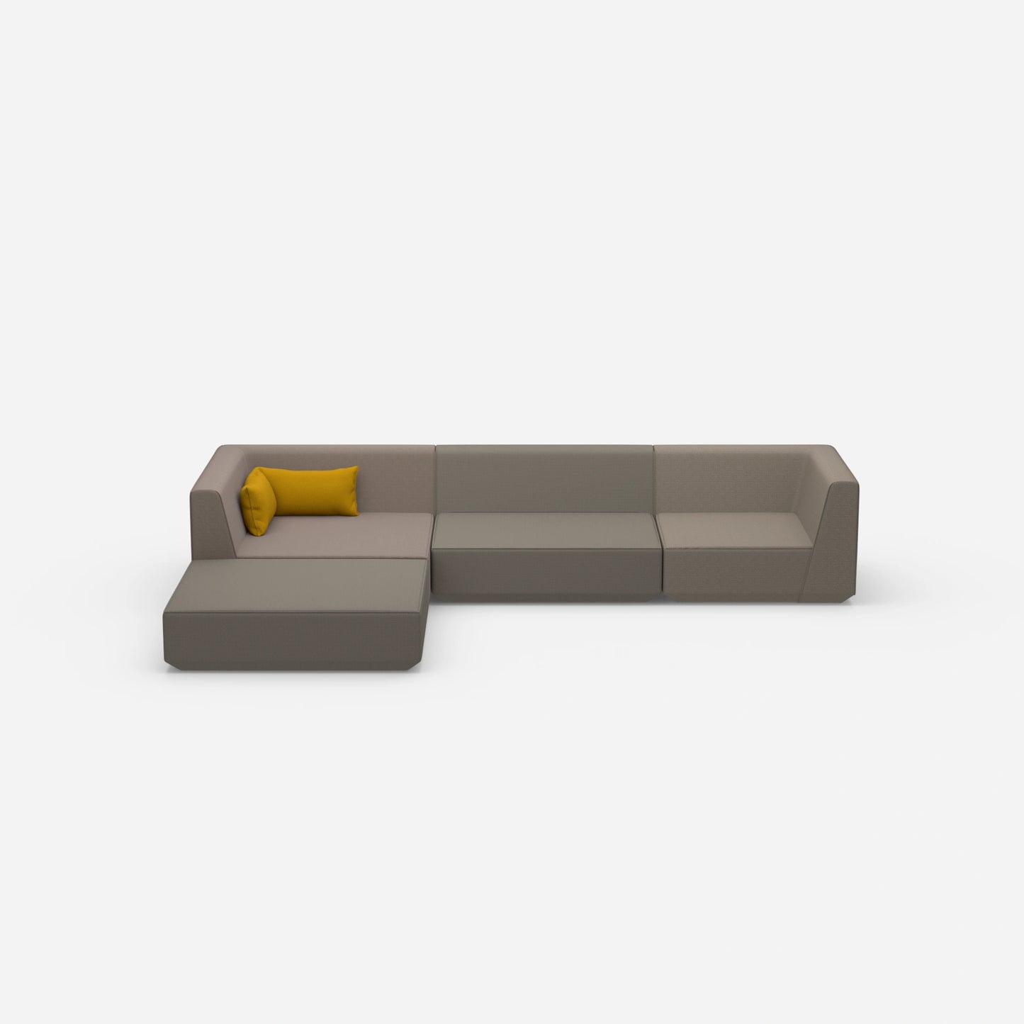 Modulares Sofa zum Schlafen von vorne