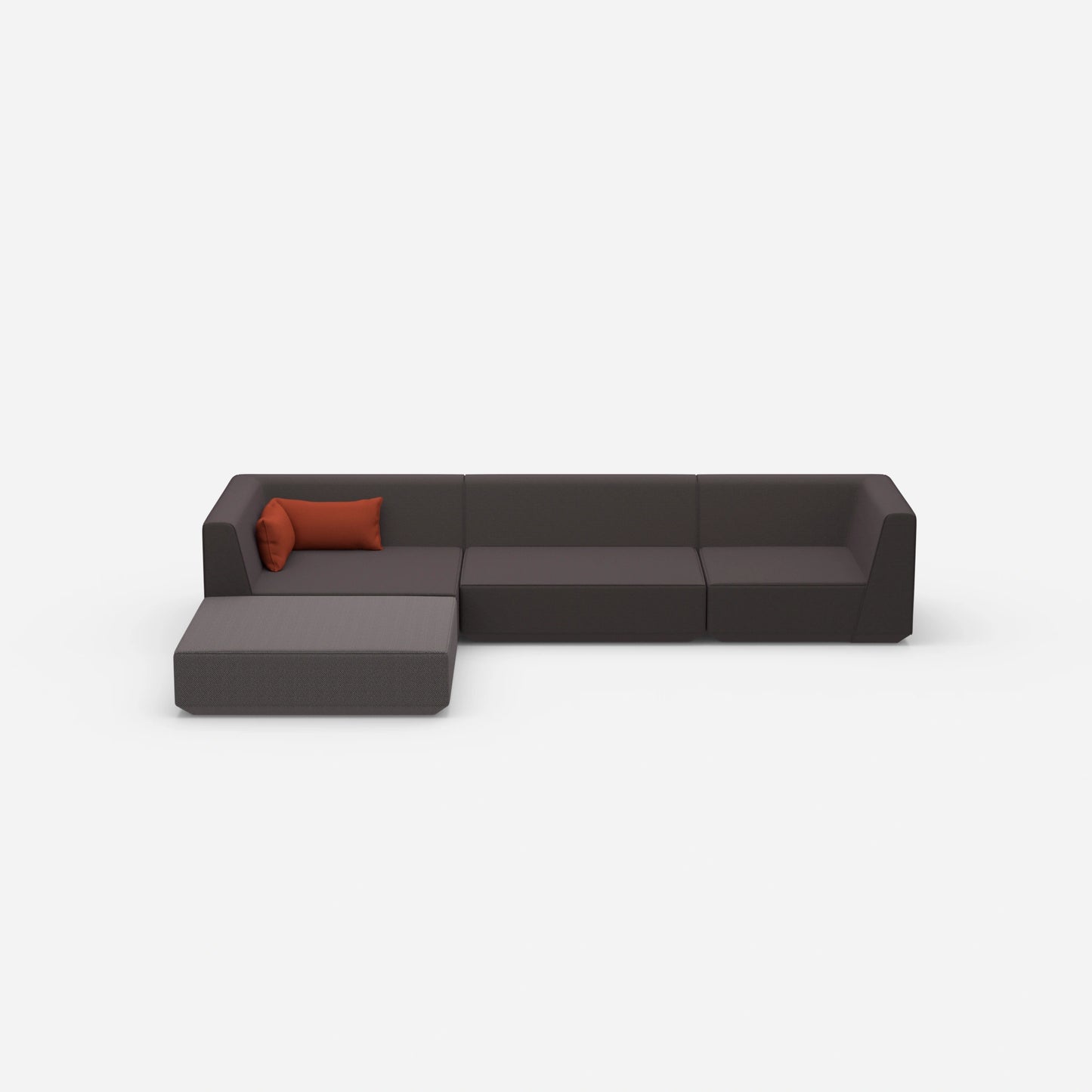Modulares Sofa zum Schlafen von vorne