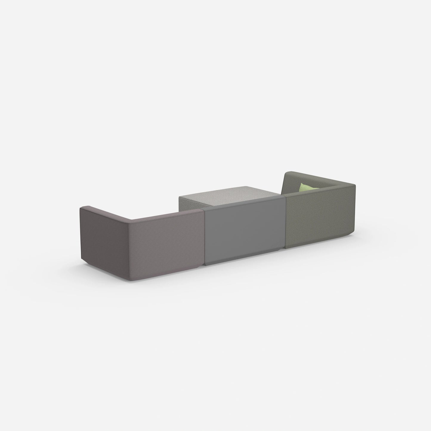 Modulares Sofa zum Schlafen von hinten