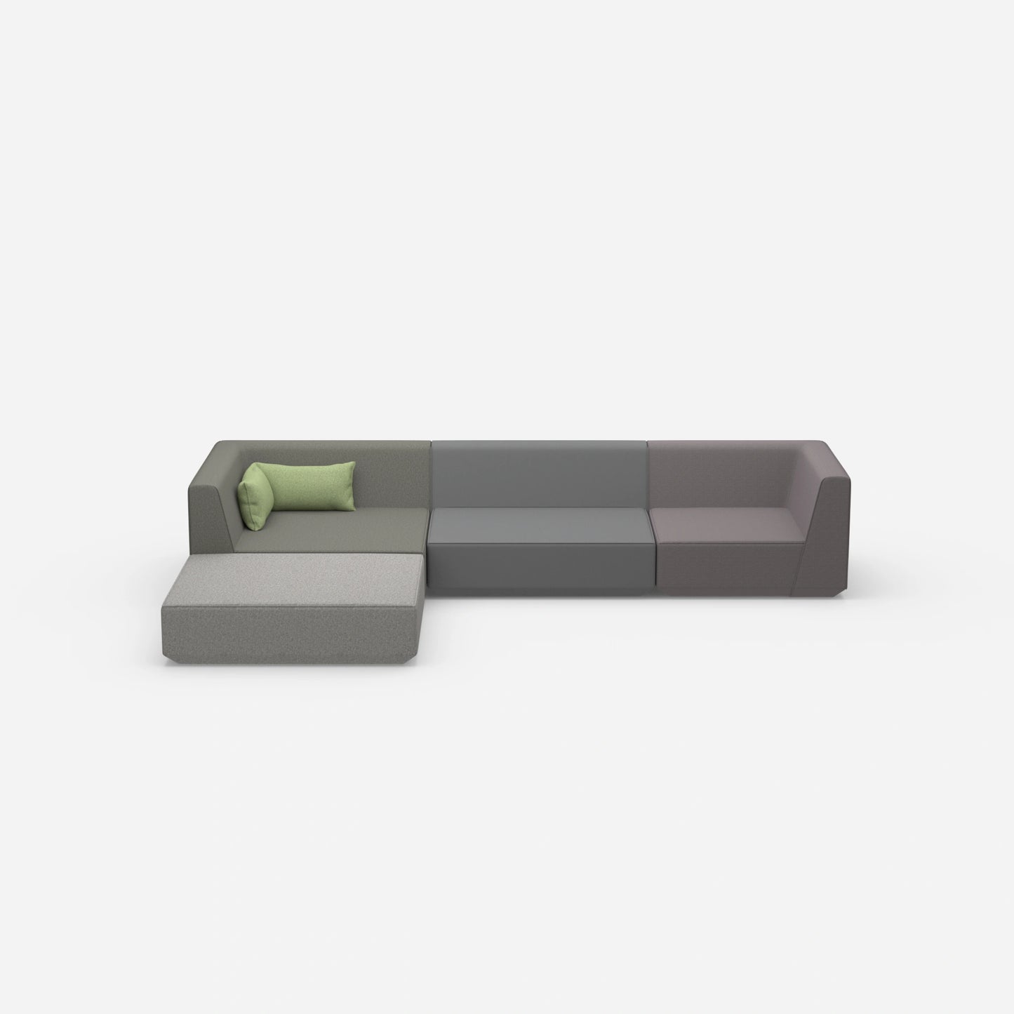 Modulares Sofa zum Schlafen von vorne