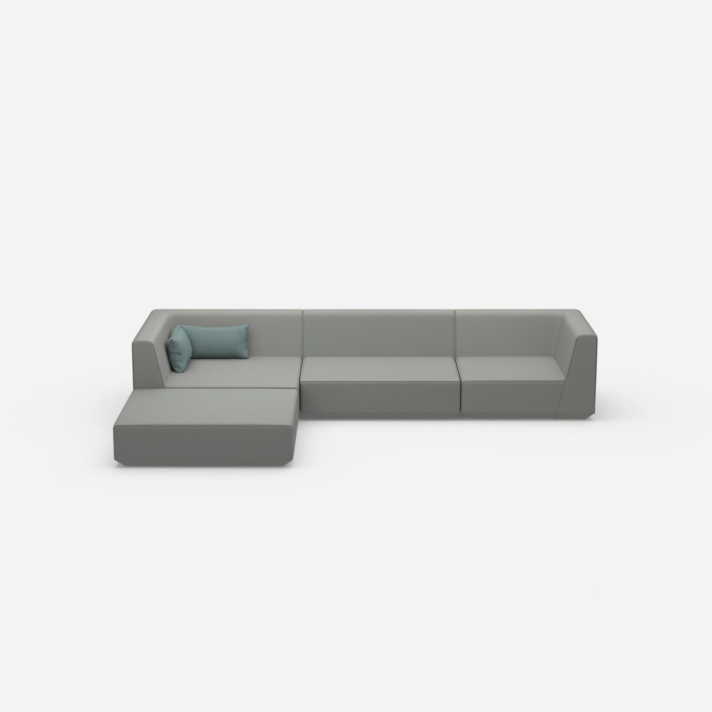 Modulares Sofa zum Schlafen von vorne