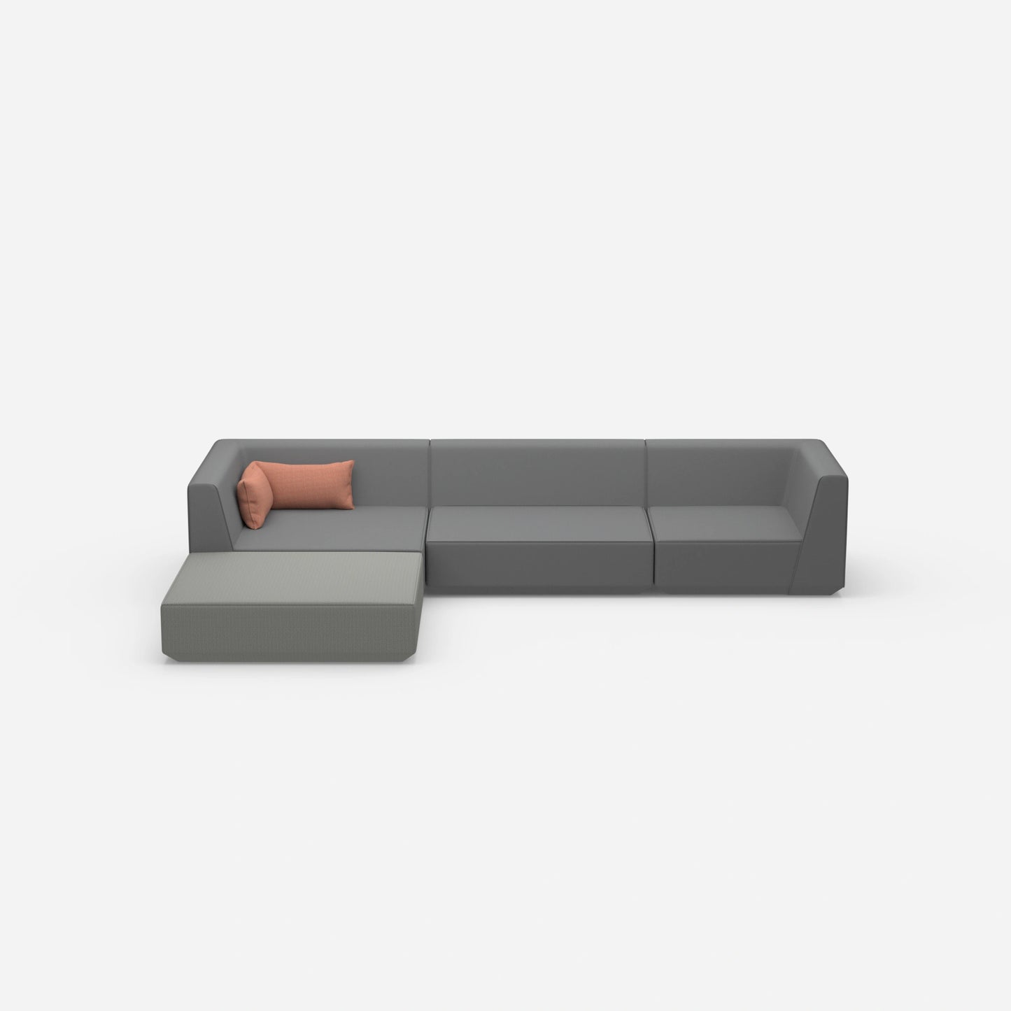 Modulares Sofa zum Schlafen von vorne