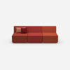 Rote 3 Sitzer Sofas von vorne