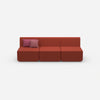 Rote 3 Sitzer Sofas von vorne