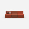 Rote 3 Sitzer Sofas von vorne
