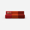 Rote 3 Sitzer Sofas von vorne