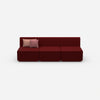 Rote 3 Sitzer Sofas von vorne