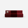 Rote 3 Sitzer Sofas von vorne