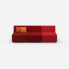 Rote 3 Sitzer Sofas von vorne