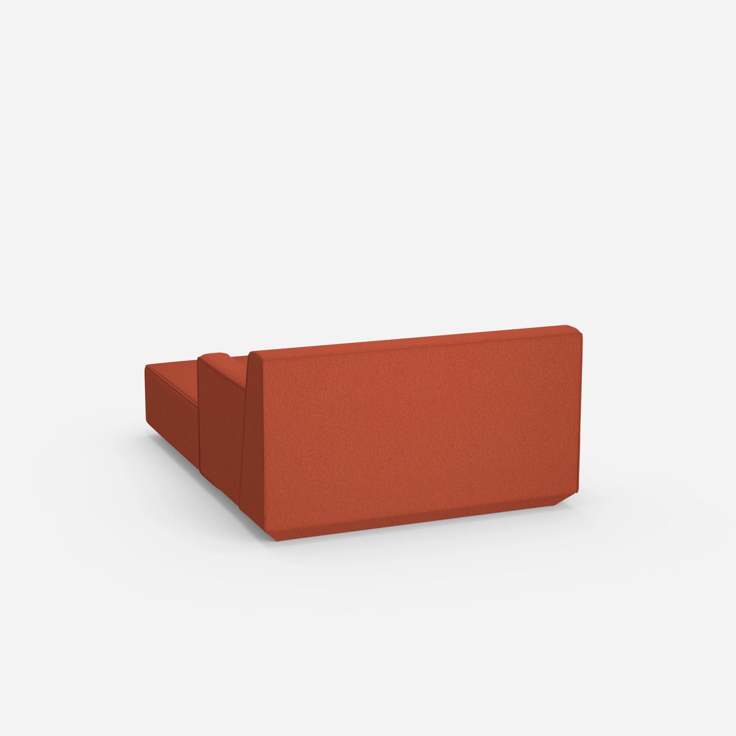Rote Recamiere von hinten