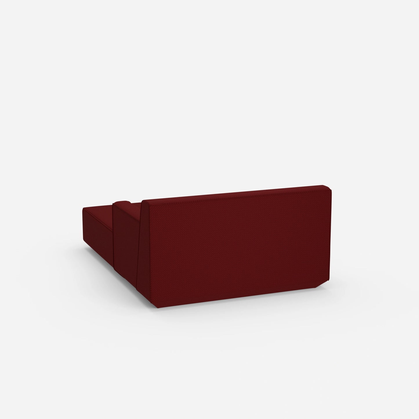 Rote Recamiere von hinten