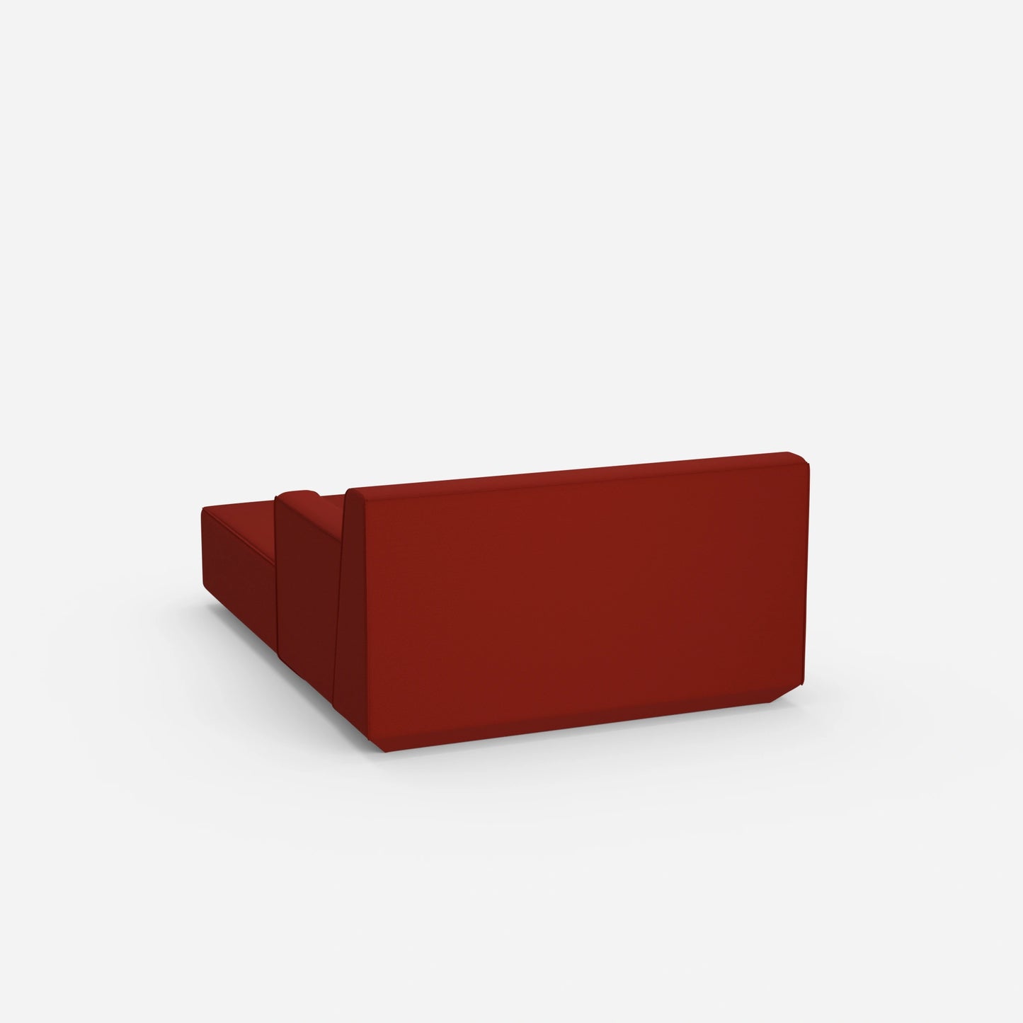 Rote Recamiere von hinten