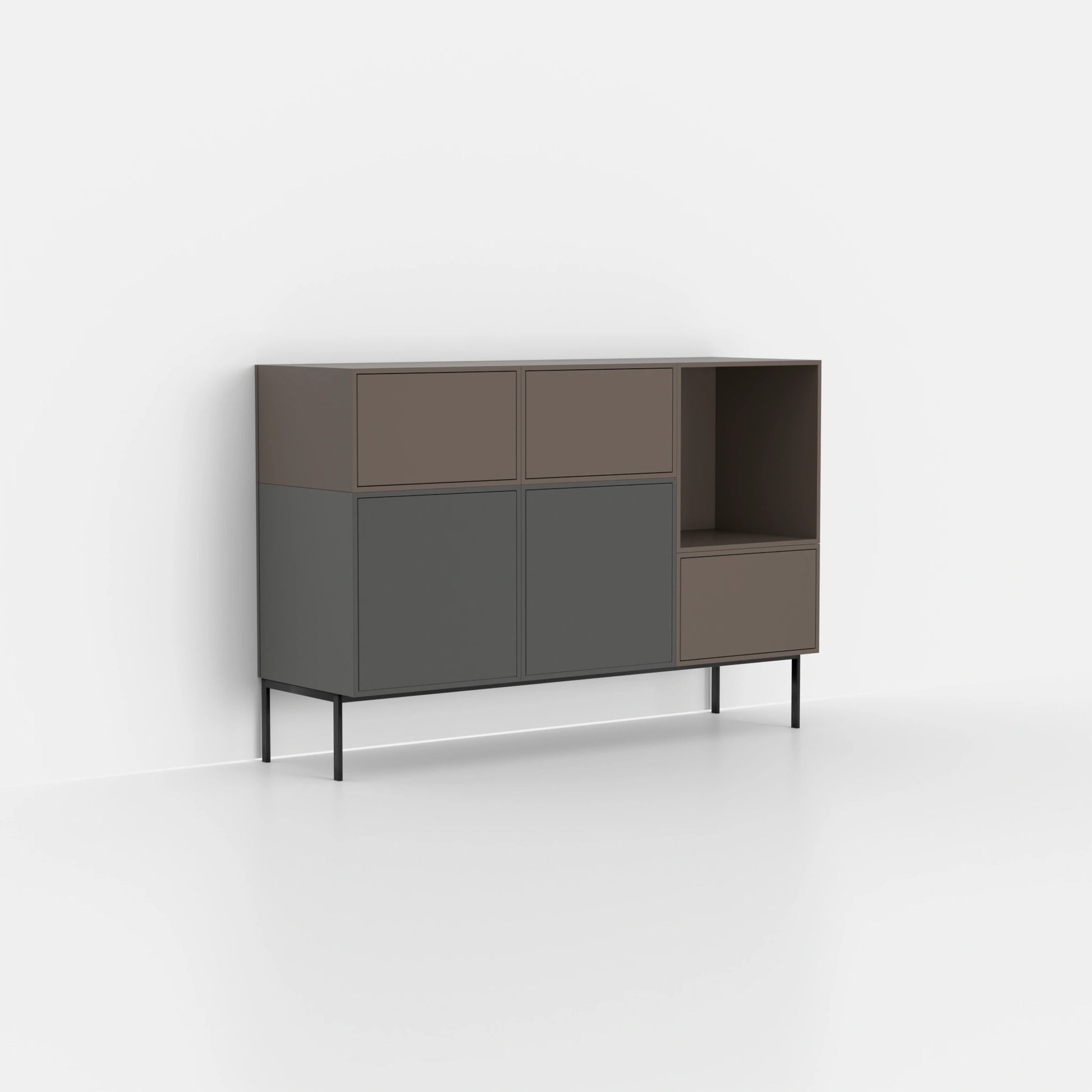 Schubladenregal RK1125 von der rechten Seite