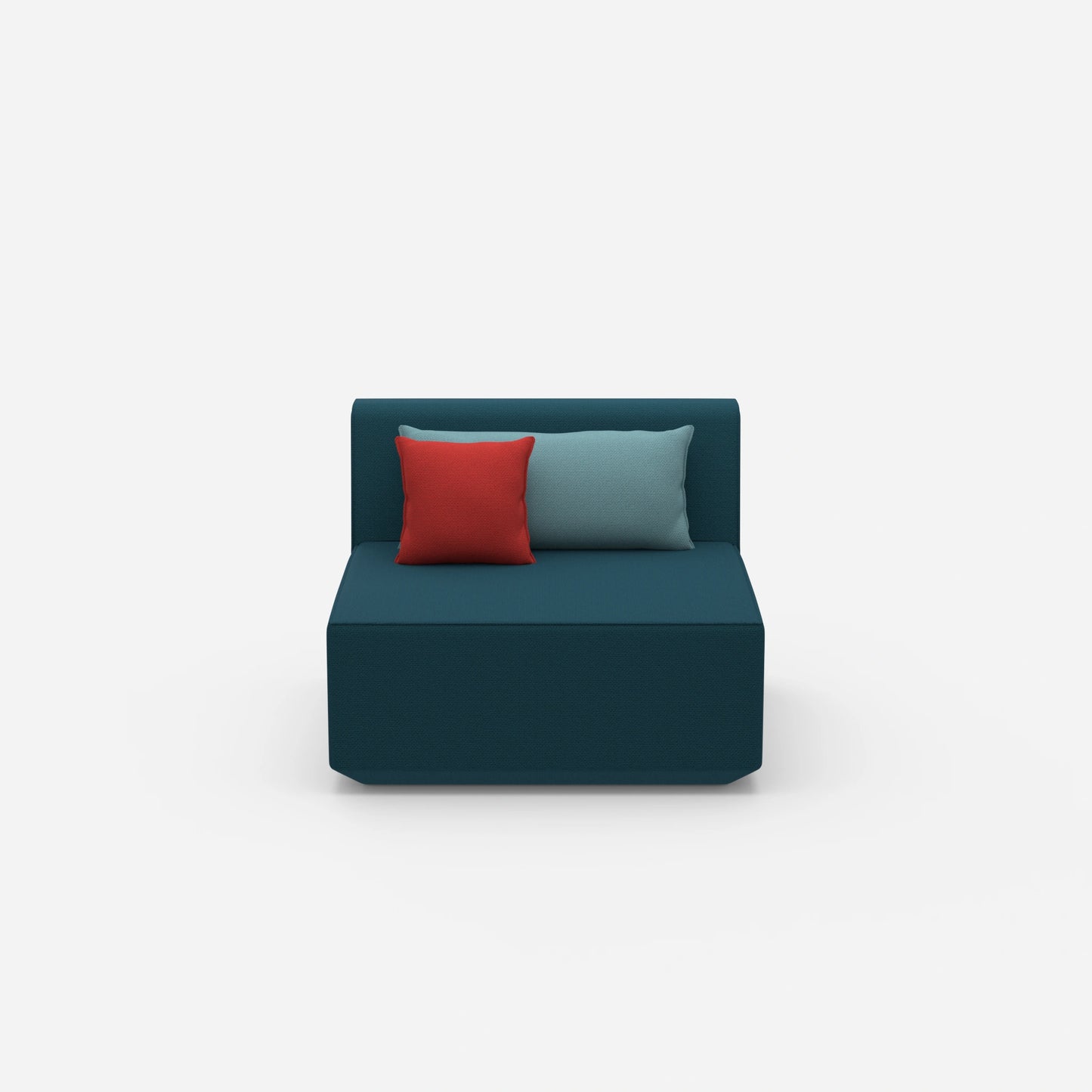Sessel blau 80 cm breit von vorne