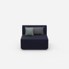 Sessel blau 80 cm breit von vorne