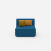 Sessel blau 80 cm breit von vorne
