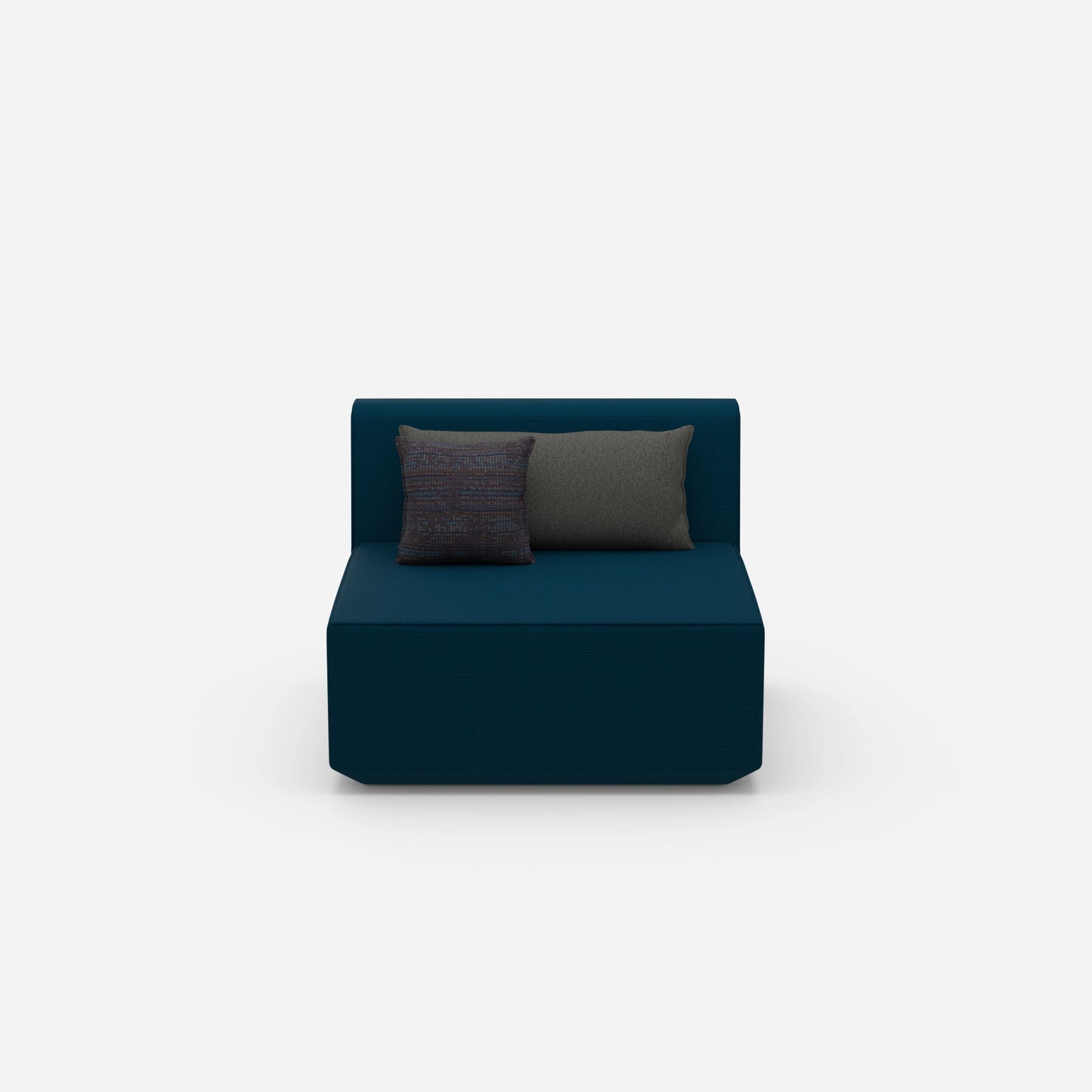 Sessel blau 80 cm breit von vorne