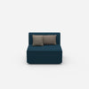 Sessel blau 80 cm breit von vorne