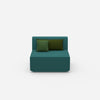 Sessel blau 80 cm breit von vorne