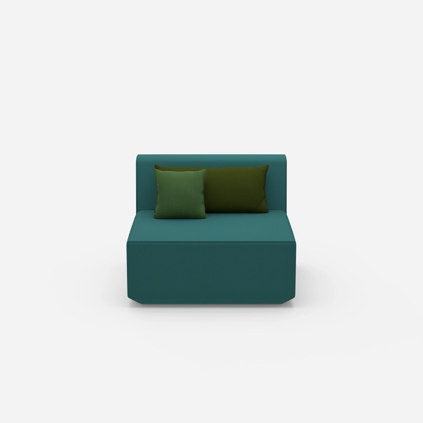 Sessel blau 80 cm breit von vorne