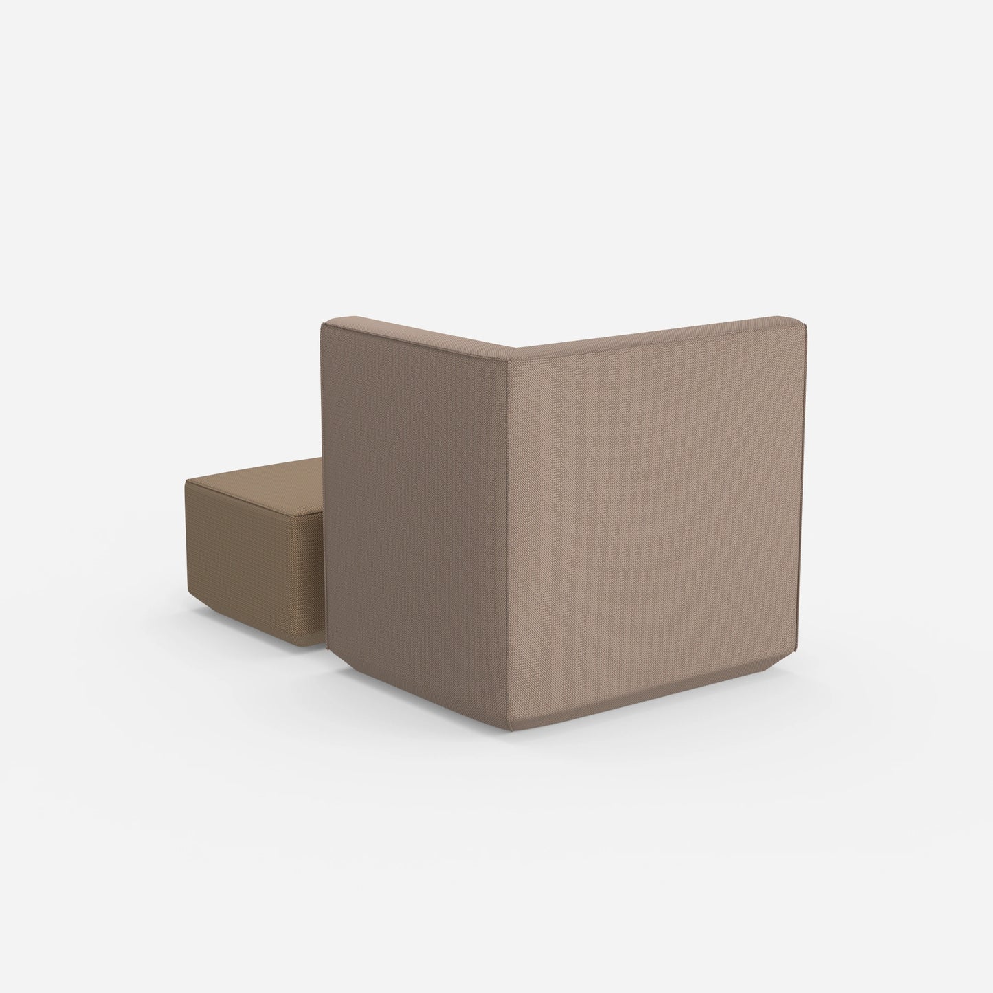 Sessel für das Wohnzimmer beige von hinten