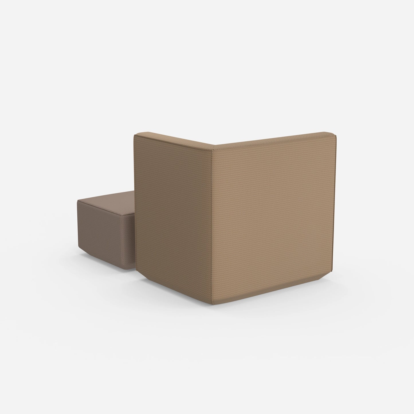 Sessel für das Wohnzimmer beige von hinten