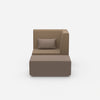 Sessel für das Wohnzimmer beige von vorne