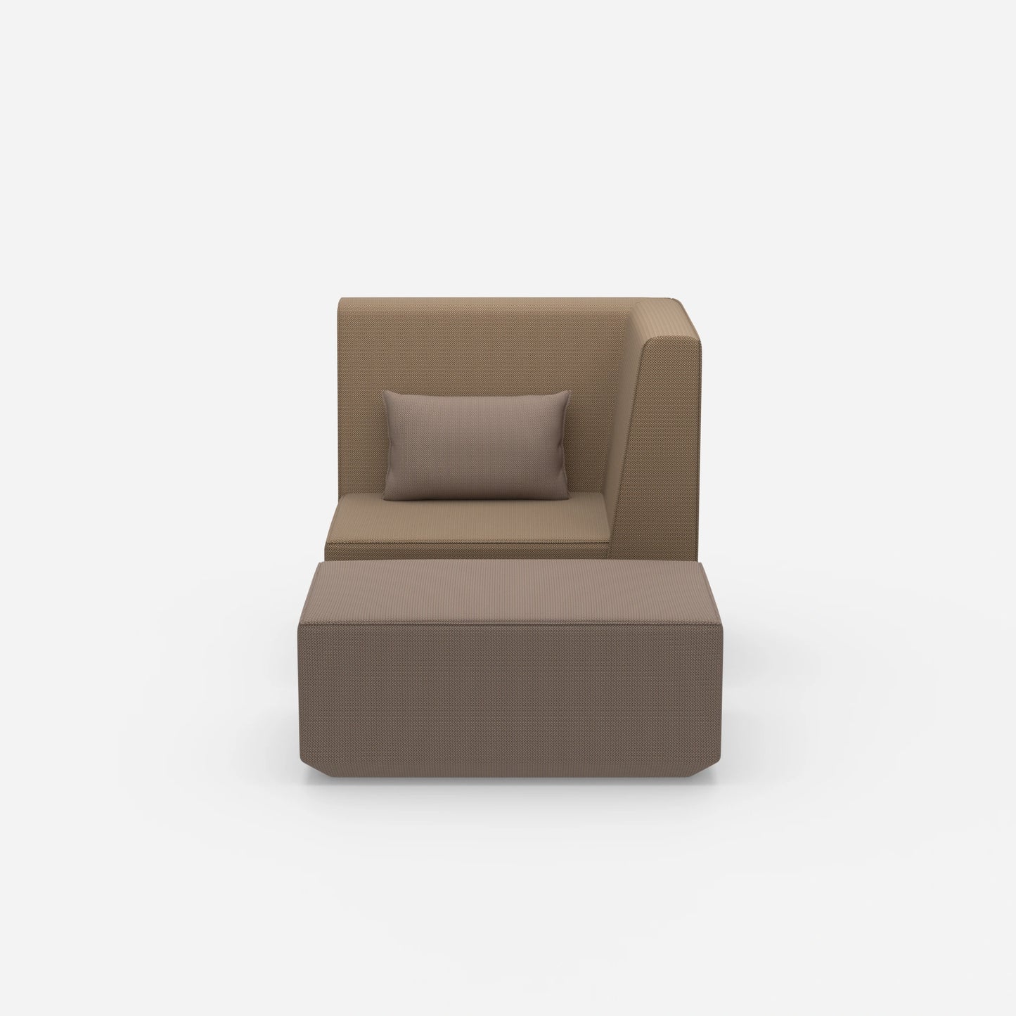 Sessel für das Wohnzimmer beige von vorne