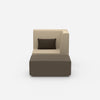 Sessel für das Wohnzimmer beige von vorne