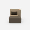 Sessel für das Wohnzimmer beige von vorne