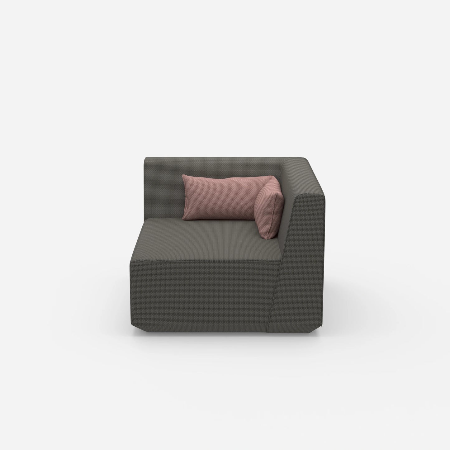 Sessel für Wohnzimmer in Grau von vorne