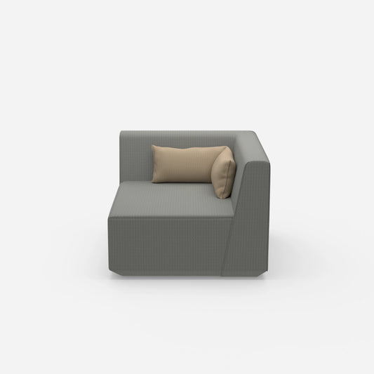 Sessel für Wohnzimmer in Grau von vorne