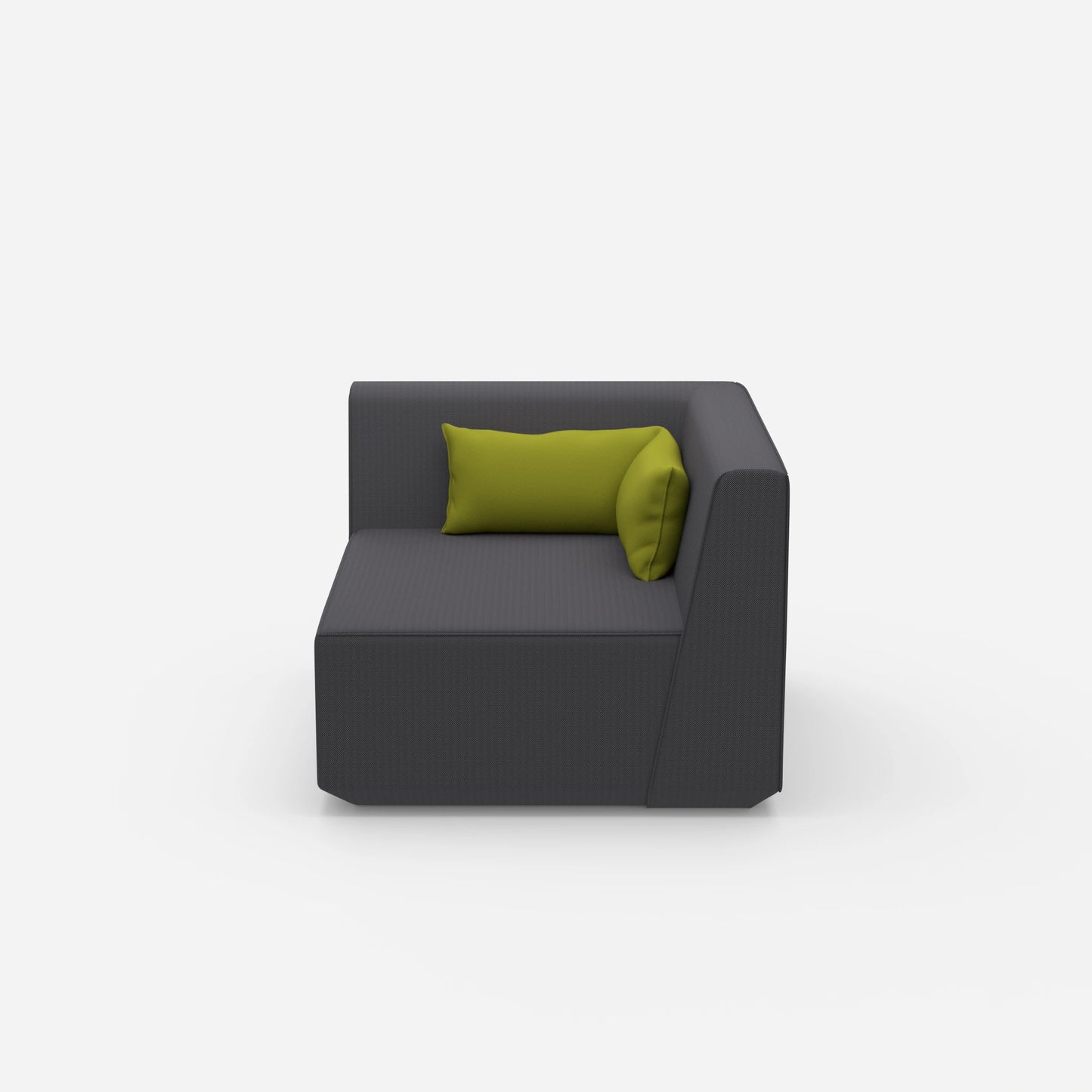 Sessel für Wohnzimmer in Grau von vorne