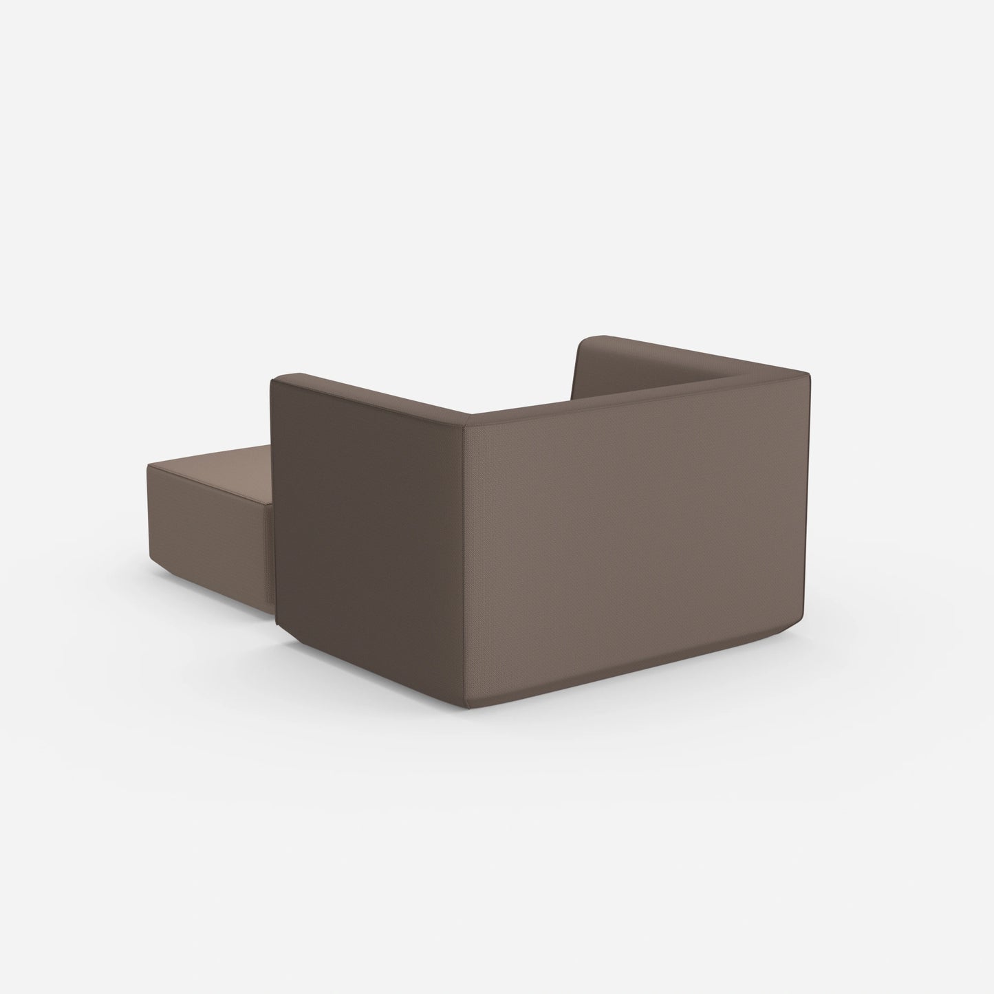 Sessel mit flexibler Fußablage von hinten