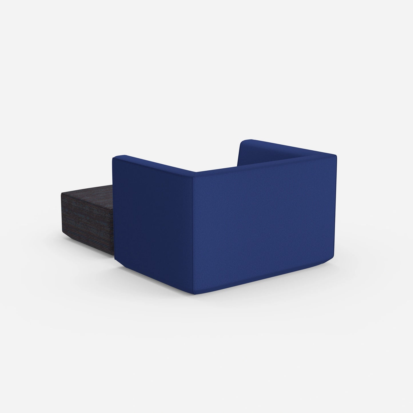 Sessel mit flexibler Fußablage von hinten
