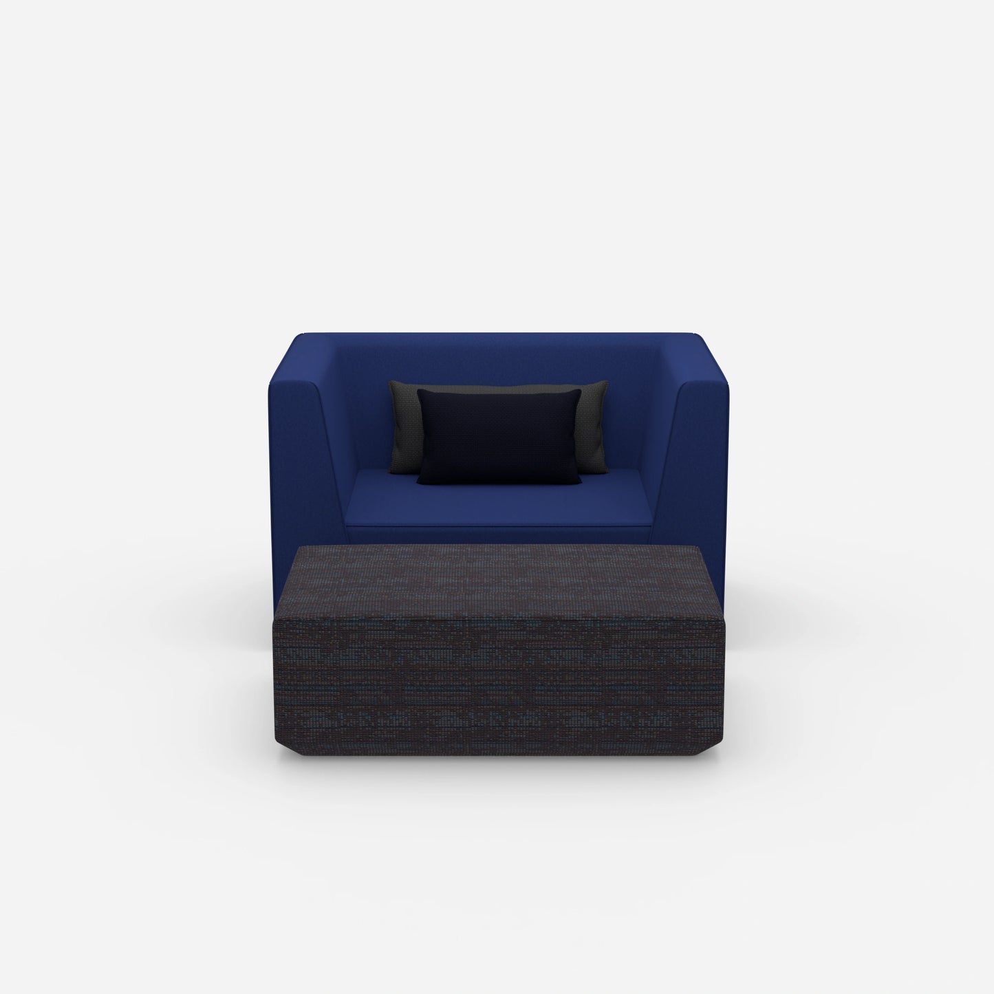 Sessel mit flexibler Fußablage von vorne