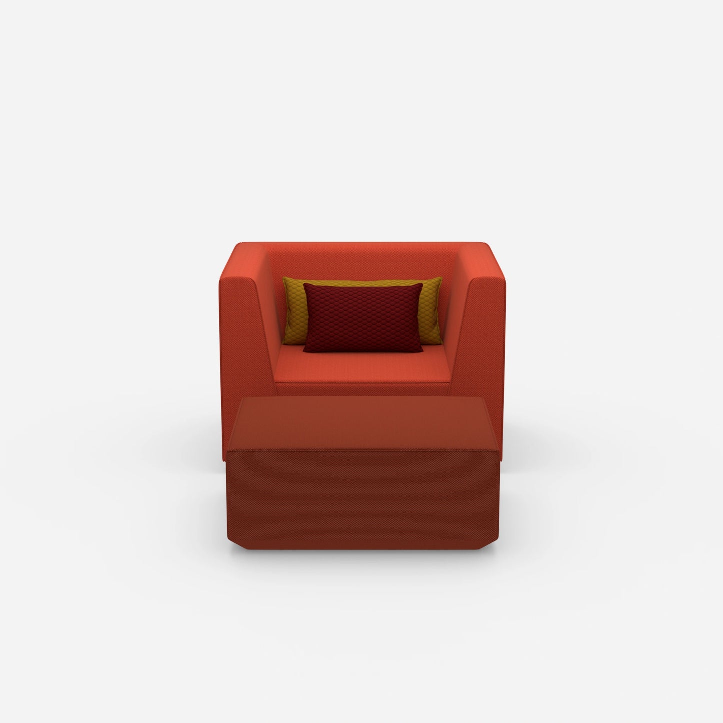 Sessel mit Fußablage modern von vorne