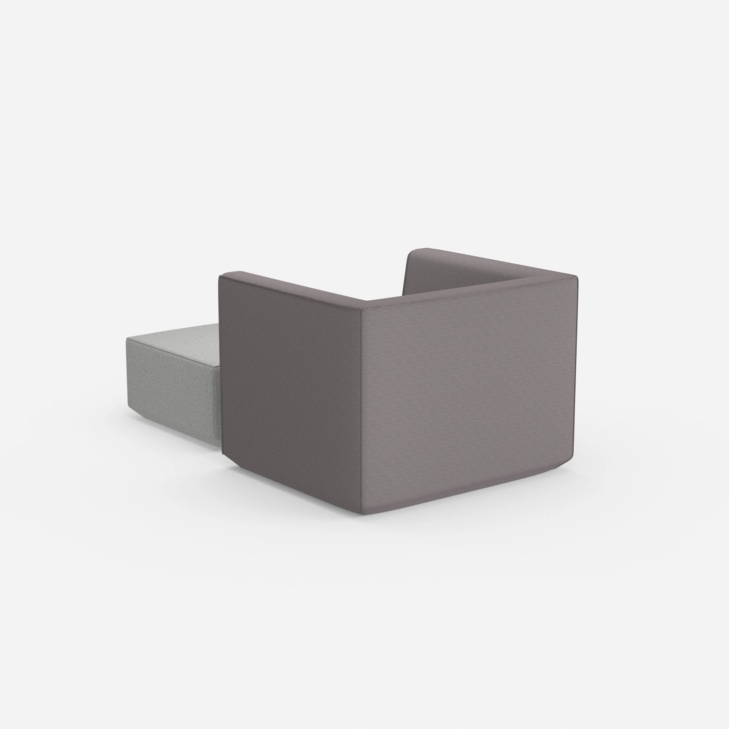 Sessel mit Fußablage modern von hinten